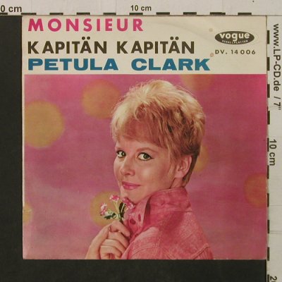 Clark,Petula: Monsieur, vg+/m-(sung in german), Vogue (14006), F, 1962 Typ: 7" Best.-Nr.: T2229 Preis: 4,00 Euro