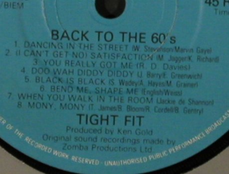 Tight Fit: Back To The 60s (Medley)/Coco-Nite, Jive(JIVE 002), UK, FLC, 1981 - 7inch - T2234 - 2,50 Euro