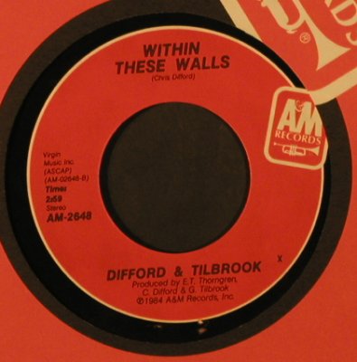 Difford & Tilbrook: PickingUpThePieces/WithinTheseWall, AM (AM-2648), US, FLC, 1984 Typ: 7" Best.-Nr.: T2237 Preis: 2,00 Euro