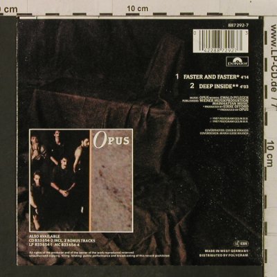 Opus: Faster And Faster / Deep Inside, Polyd.(887 292-7), D, 1987 - 7inch - T2261 - 1,50 Euro