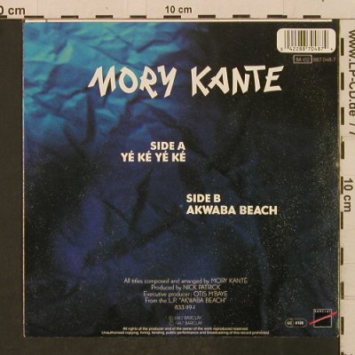 Kante,Mory: Yé Ké Yé Ké / Akwaba Beach, Barclay (887 048-7), D, 1987 Typ: 7" Best.-Nr.: T2277 Preis: 2,50 Euro