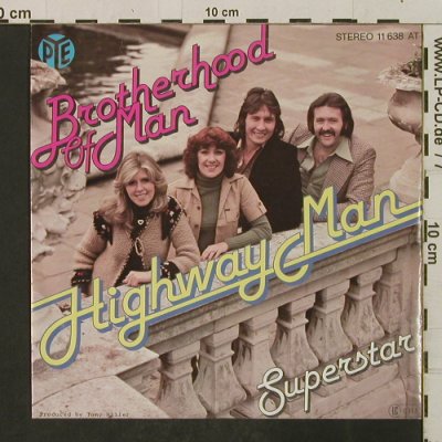 Brotherhood of Man: Highway Man / Superstar, Pye / Promo stol(11 638 AT), D, 1977 - 7inch - T2284 - 2,00 Euro