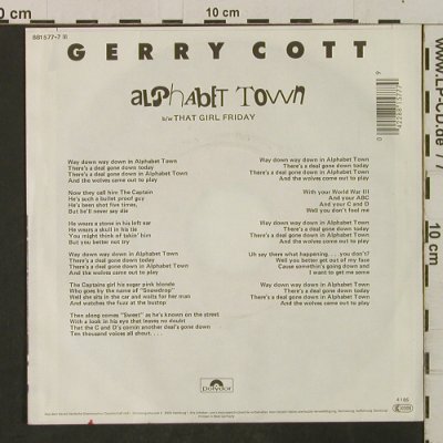 Cott,Gerry: Alphabet Town / That Girl Friday, Polydor(881 577-7), D, 1984 - 7inch - T2355 - 2,50 Euro
