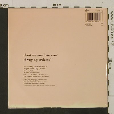 Estefan,Gloria: Don't Wanna Lose You/SiVoyAPerderte, Epic(655054), NL, 1989 - 7inch - T2546 - 2,50 Euro