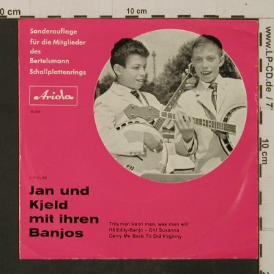 Jan & Kjeld: Mit ihren Banjos, 2. Folge, m-/vg+, Ariola/Bertelsmann (36 358), D,Club Ed Typ: EP Best.-Nr.: T2585 Preis: 2,50 Euro