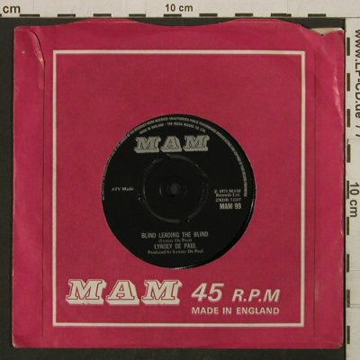 De Paul,Lynsey: All Night / Blind Leading The Blind, MAM, FLC,woc(MAM 99), UK, 1973 - 7inch - T2742 - 2,00 Euro