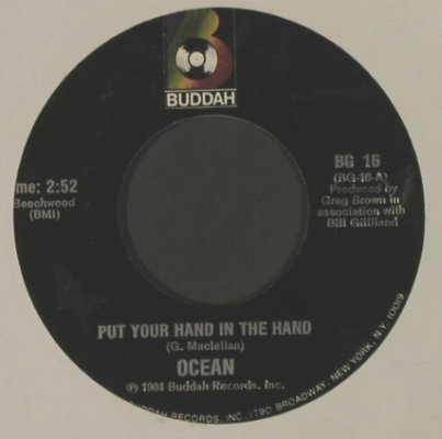 Ocean: Put Your Hand In The Hand, Buddah(BG 16), US. LC, 1985 - 7inch - T2826 - 2,00 Euro