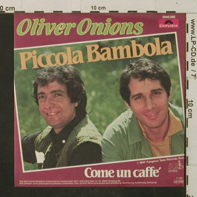 Onions,Oliver: Piccola Bambola / Come un Caffé, Polydor(2040 380), D, 1982 - 7inch - T2948 - 2,50 Euro