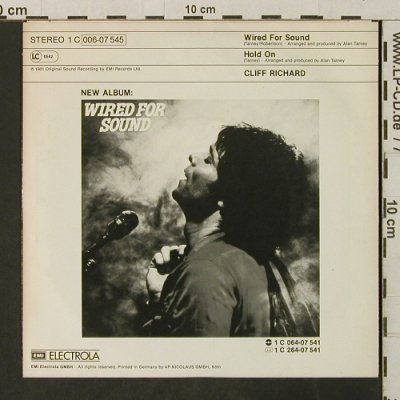 Richard,Cliff: Wired For Sound / Hold On, EMI(006-07 545), D, 1981 - 7inch - T3116 - 2,50 Euro
