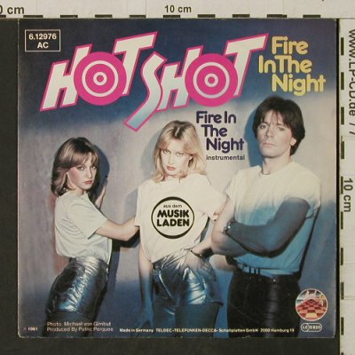 Hot Shot: Fire In The Night *2, Strand(6.12976 AC), D, 1981 - 7inch - T3158 - 2,00 Euro