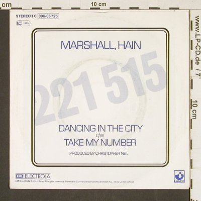 Marshall,Hain: Dancing In The City, m-/vg+, Harvest(006-06 725), D, 1978 - 7inch - T332 - 1,50 Euro