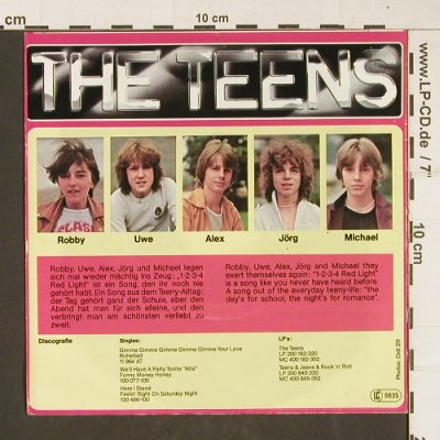 Teens: 1-2-3-4 Red Light, Hansa (100 819-100), D, 1979 Typ: 7" Best.-Nr.: T335 Preis: 3,00 Euro
