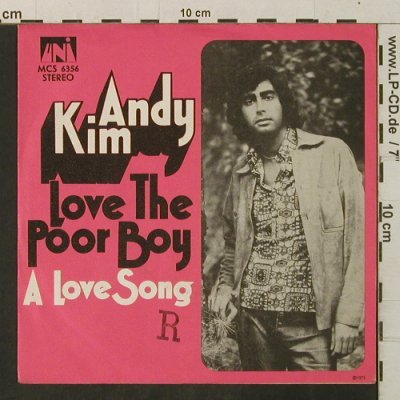 Kim,Andy: Love The Poor Boy, stamp on cover, UNI (MCS 6356), D, 1972 Typ: 7" Best.-Nr.: T3395 Preis: 2,50 Euro