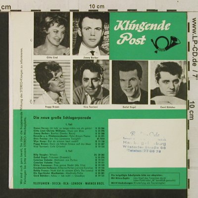 V.A.Klingende Post: 16, u.a.Elvis,Valente..., Div. (T 72 840), D Typ: 7" Best.-Nr.: T3396 Preis: 3,00 Euro