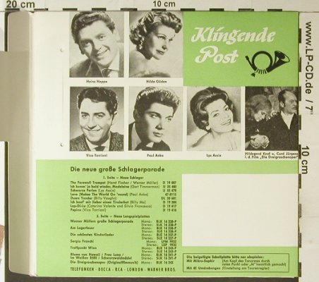 V.A.Klingende Post: 1/1963, Radio Nordmark (T 74 275), D, 1963 Typ: 7" Best.-Nr.: T3397 Preis: 3,00 Euro