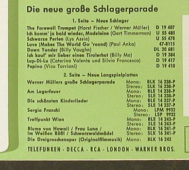 V.A.Klingende Post: 1/1963, Radio Nordmark (T 74 275), D, 1963 Typ: 7" Best.-Nr.: T3397 Preis: 3,00 Euro