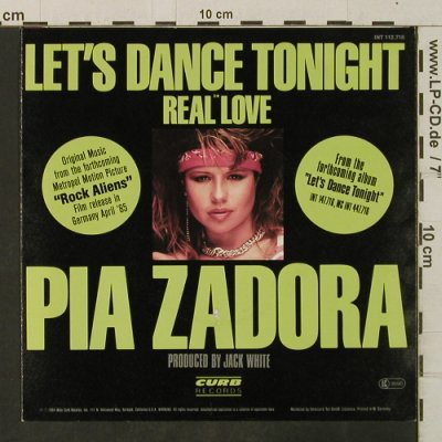 Zadora,Pia: Let's Dance Together / Real Love, Curb (INT 112.716), D, 1984 Typ: 7" Best.-Nr.: T3430 Preis: 2,00 Euro