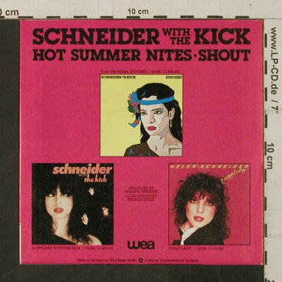 Schneider,Helen w.t.Kick: Hot Summer Nites / Shout, WEA(19 148), D, 1982 - 7inch - T3510 - 3,00 Euro