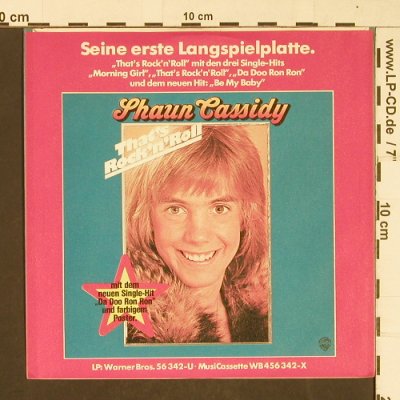 Cassidy,Shaun: Be My Baby, WB (WB 16 958), D, 1977 Typ: 7" Best.-Nr.: T359 Preis: 3,00 Euro