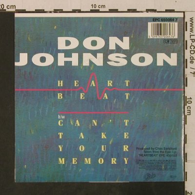 Johnson,Don: Heartbeat / Can't Take Your Memory, Epic (EPC 650064 7), NL, 1986 Typ: 7" Best.-Nr.: T3640 Preis: 1,50 Euro