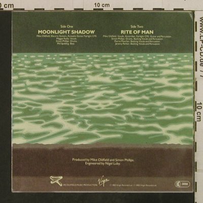 Oldfield,Mike: Moonlight Shadow/Rite Of Man, Virgin(105 390-100), D, 1983 - 7inch - T3791 - 2,50 Euro