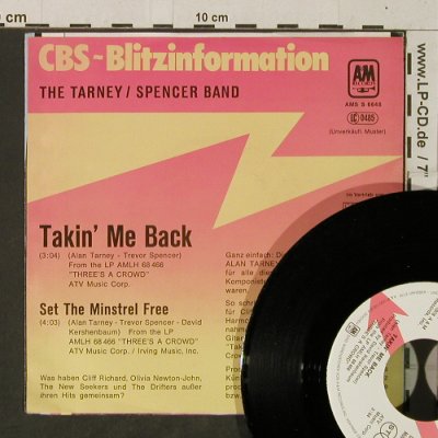 Tarney / Spencer Band: Talkin' me Back, AM/CBS BlitzPromo(AMS S 6648), D,  - 7inch - T3832 - 3,00 Euro