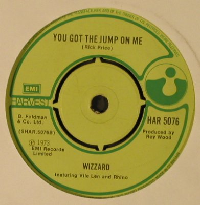 Wizzard: Angel Fingers / You got the jump on, Harvest(HAR 5076), UK, LC, 1973 - 7inch - T3847 - 2,50 Euro