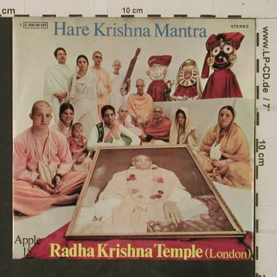 Radha Krishna Temple: Hare Krishna Mantra, vg+/vg+, Apple 15(C 066-90 587), D,  - 7inch - T3853 - 2,50 Euro