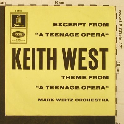 West,Keith: "A Teenage Opera",Theme from, Odeon-OnlyCover (O 23 597), D,vg+ Typ: Cover Best.-Nr.: T3930 Preis: 2,50 Euro
