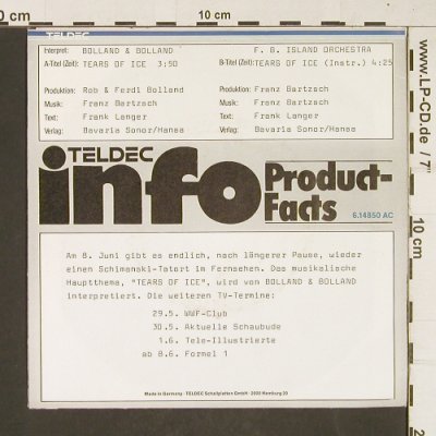 Bolland & Bolland: Tears Of Ice, Teldec(6.14850ac), D, 1987 - 7inch - T396 - 2,50 Euro