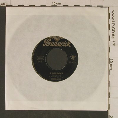 Lee,Brenda: Rusty Bells/If You Don't-No Cover, Brunswick(12 300), D, m-/--, 1965 - 7inch - T4028 - 2,50 Euro