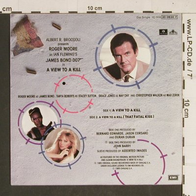Duran Duran: Bond Theme, A View To A Kill, Parlophone(20 0630 7), D, 1985 - 7inch - T452 - 2,00 Euro