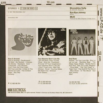 Mud: Moonshine Sally / Bye Bye Johnny, RAK(C 006-96 699), D, 1975 - 7inch - T478 - 2,50 Euro