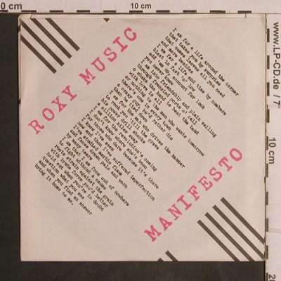 Roxy Music: Over You / Manifesto, Polydor(2001 961), D, 1980 - 7inch - T5068 - 3,00 Euro