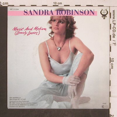 Robinson,Sandra: Music and Motion, Toledo(INT 112.554), D, 1985 - 7inch - T5133 - 3,00 Euro