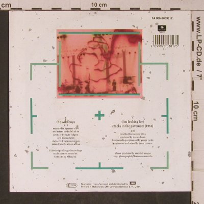 Duran Duran: The Wild Boys/Cracks In The Pavemen, Parlophone(20 0381 7), D, 1984 - 7inch - T5231 - 3,00 Euro