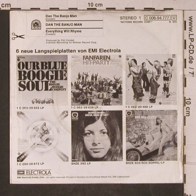 Dan the Banjo Man: played by Dan the .., m-/vg+, Rare Earth (C 006-94 777), D, 1973 Typ: 7" Best.-Nr.: T5235 Preis: 2,00 Euro