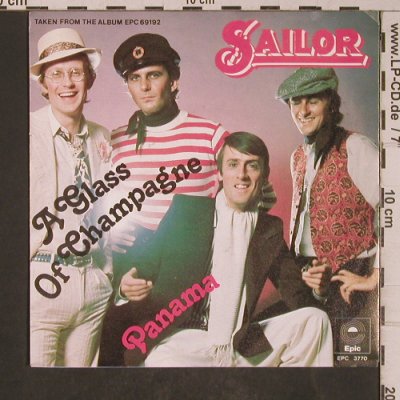 Sailor: A Glass Of Champagne, Epic(3770), NL, 1975 - 7inch - T5309 - 2,50 Euro