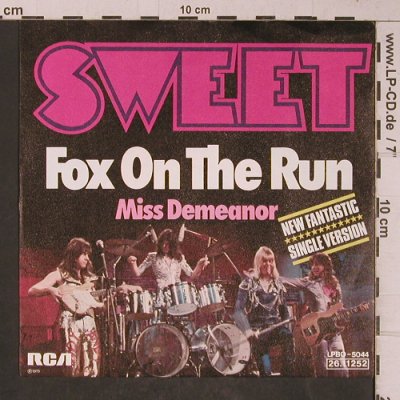 SWEET: Fox On The Run / Miss Demeanor, RCA(26.11252), D, vg+/m-, 1975 - 7inch - T5332 - 2,50 Euro