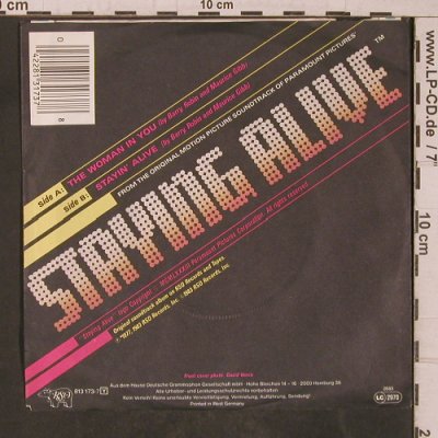 Bee Gees: The Woman in you/Staying Alive, RSO(813 173-7), D, 1983 - 7inch - T5506 - 4,00 Euro