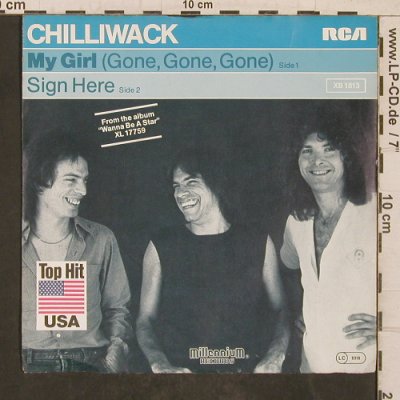 Chilliwack: My Girl, m-/vg+, RCA (XB 1813), D, 1981 Typ: 7" Best.-Nr.: T5641 Preis: 3,00 Euro