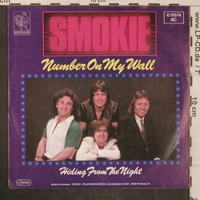 Smokie: Number On My Wall, Repertoire(6.13574 AC), D, 1982 - 7inch - T5659 - 3,00 Euro