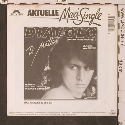 Di Matteo: Diavolo, Polydor (883 304-7), D Typ: 7" Best.-Nr.: T5673 Preis: 3,00 Euro