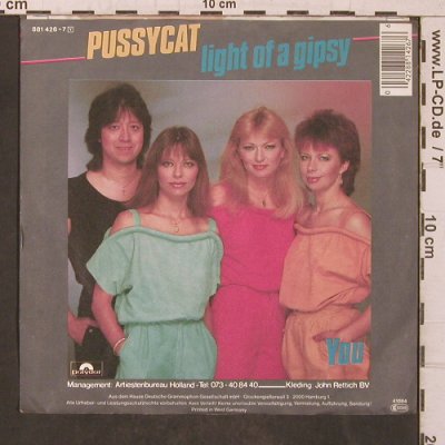 Pussycat: Light of a gipsy, Polydor(881 426-7), D, 1984 - 7inch - T5675 - 4,00 Euro