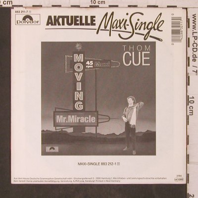 Cue,Thom: Moving / Kristin, Polydor (883 211-7), D, 1985 Typ: 7" Best.-Nr.: T5682 Preis: 3,00 Euro
