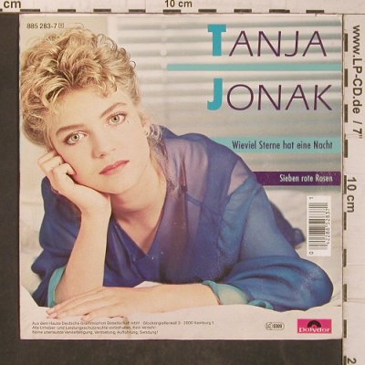 Jonak,Tanja: Wieviel Sterne hat eine Nacht, Polydor (885 283-1), D, 1988 Typ: 7" Best.-Nr.: T5715 Preis: 40,00 Euro