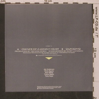 Yes: Owner Of A Lonely Heart,Only Cover, Atco (79-9817-7), D, 1983 Typ: Cover Best.-Nr.: T5769 Preis: 2,50 Euro