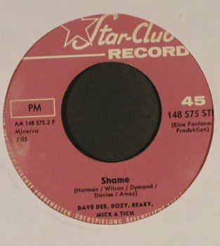 Dave Dee,Dozy,Beaky,Mick & Tich: Save Me/Shame, vg+, NoCover, Star Club(148 575 STF), D,  - 7inch - T949 - 3,00 Euro