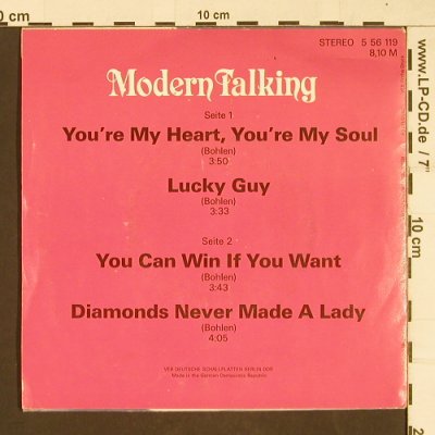 Modern Talking: You're My Heart, You're My Soul+3, Amiga(5 56 119), DDR,vg+/m-,  - EP - T95 - 3,00 Euro