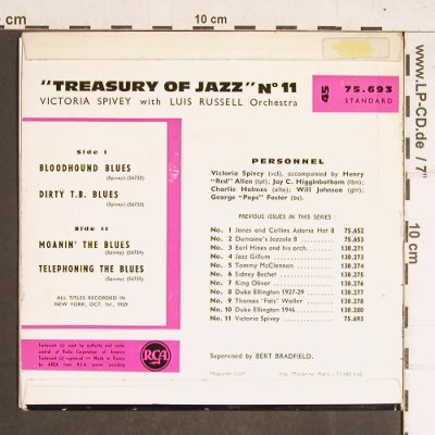 Spivey,Victoria-w.Luis Russell Orch: Trasure of Jazz - 11, m-/vg+, RCA(75.693), F,  - EP - T4228 - 5,00 Euro